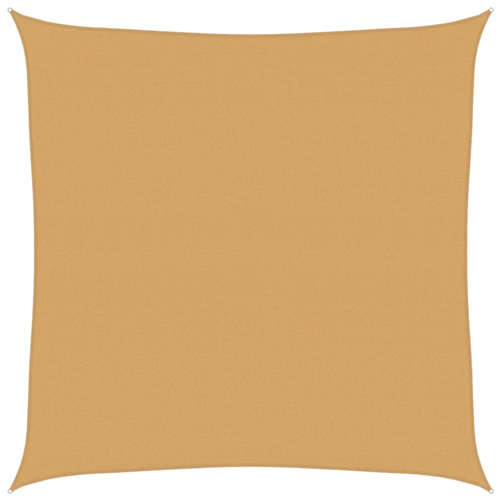 vidaXL Pânză parasolar, nisipiu, 5x5 m, pătrat, 160 g/m², HDPE