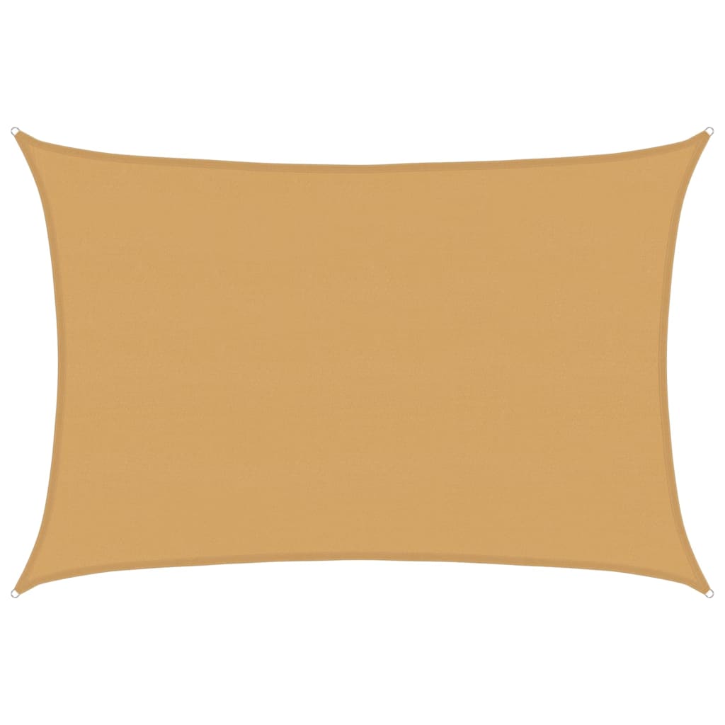 vidaXL Pânză parasolar, nisipiu dreptunghiular 5x6 m HDPE 160 g/m²