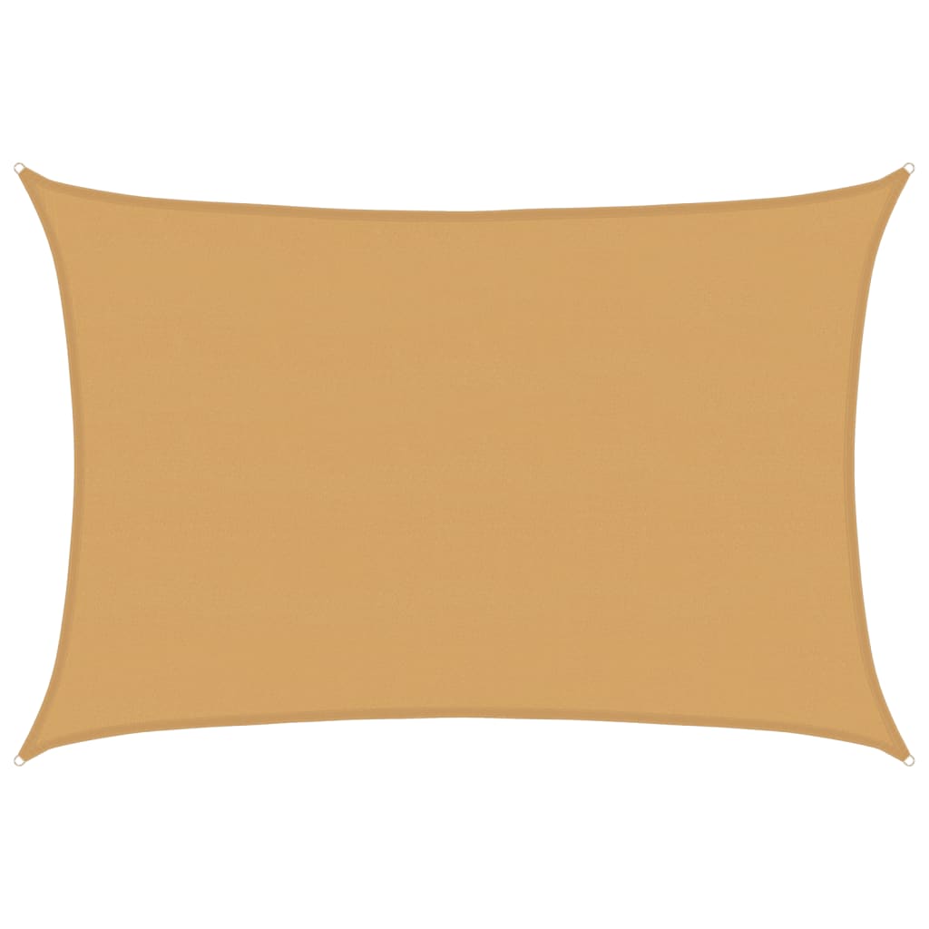 vidaXL Pânză parasolar, nisipiu dreptunghiular 5x7 m HDPE 160 g/m²