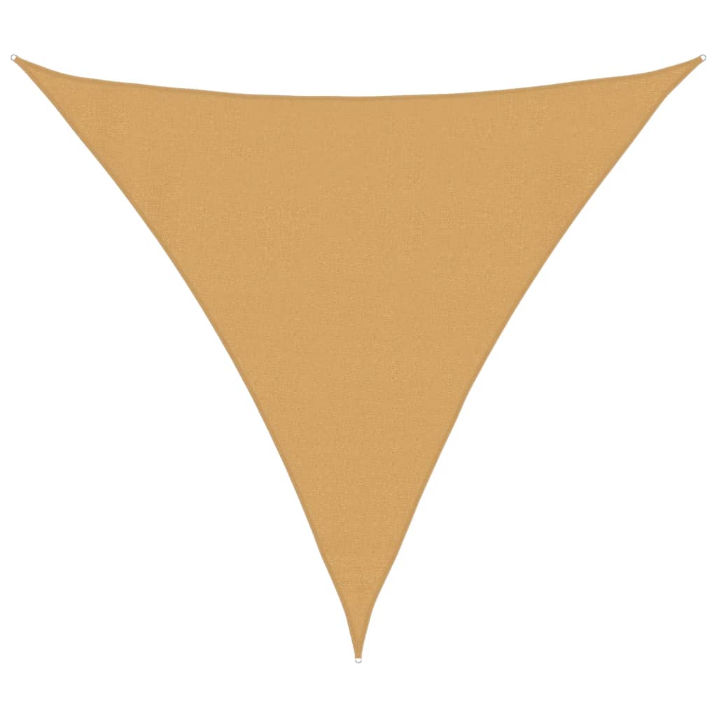 vidaXL Pânză parasolar, nisipiu, triunghiular, 3x3x3 m, HDPE, 160 g/m²