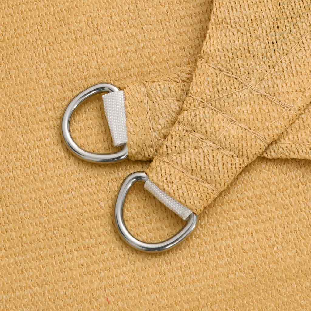 vidaXL Pânză parasolar nisipiu triunghiular 3,6x3,6x3,6m HDPE 160 g/m²