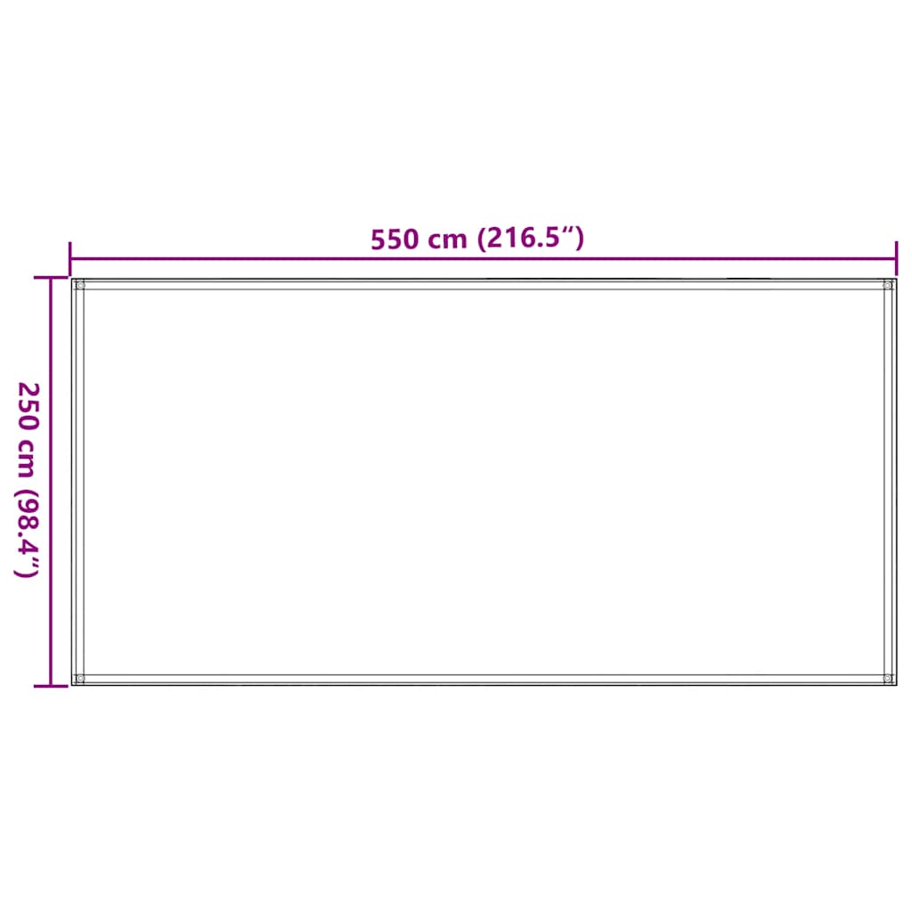 vidaXL Covor pentru cort, nisipiu, 250x550 cm, HDPE