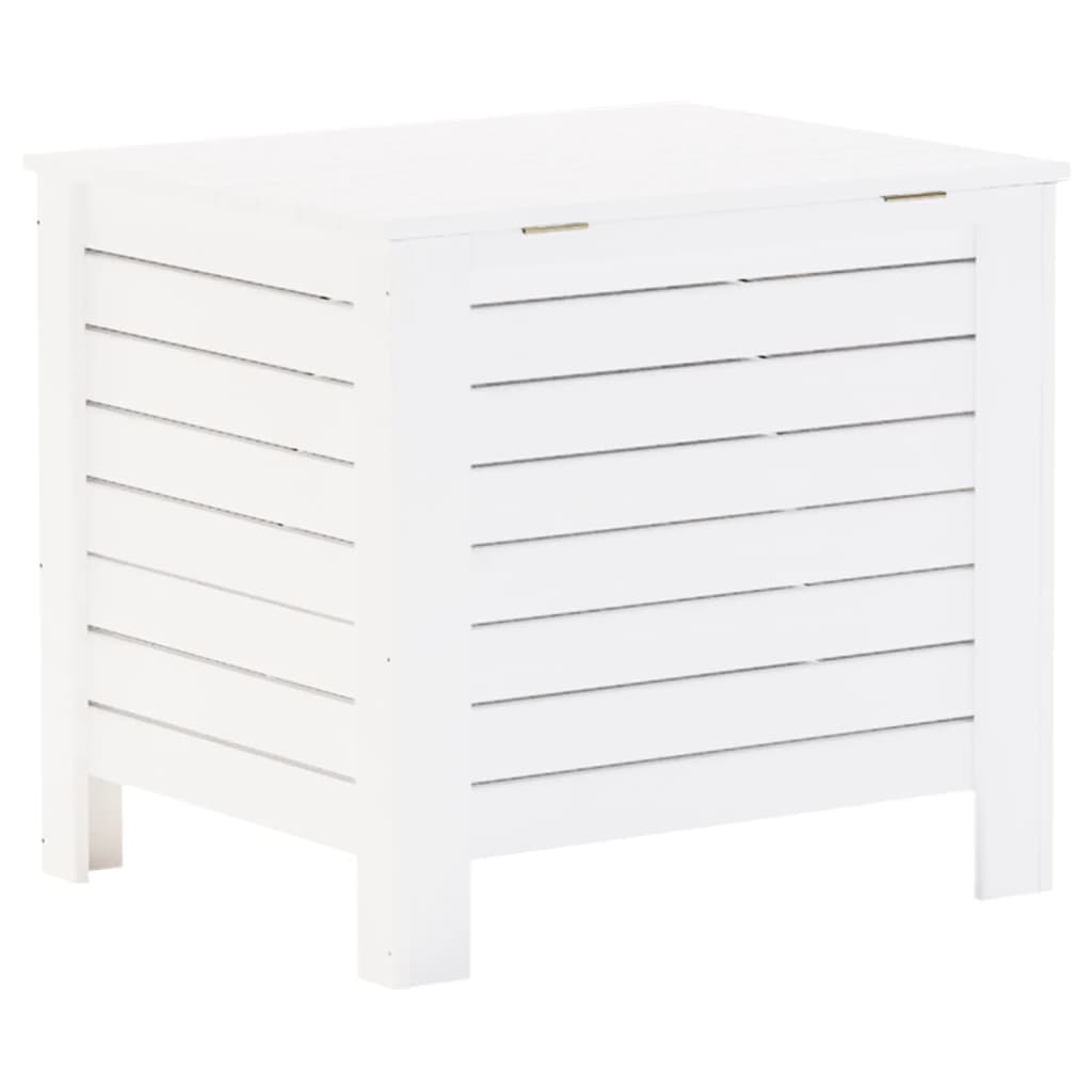 vidaXL Cutie depozitare capac "RANA", alb, 60x49x54 cm, lemn masiv pin vidaXL Cutie depozitare capac "RANA", alb, 60x49x54 cm, lemn masiv pin