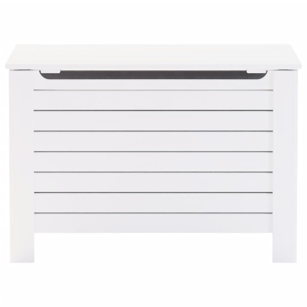 vidaXL Cutie depozitare capac "RANA", alb, 80x49x54 cm, lemn masiv pin vidaXL Cutie depozitare capac "RANA", alb, 80x49x54 cm, lemn masiv pin