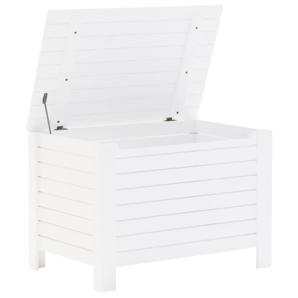 vidaXL Cutie depozitare capac "RANA", alb, 80x49x54 cm, lemn masiv pin vidaXL Cutie depozitare capac "RANA", alb, 80x49x54 cm, lemn masiv pin