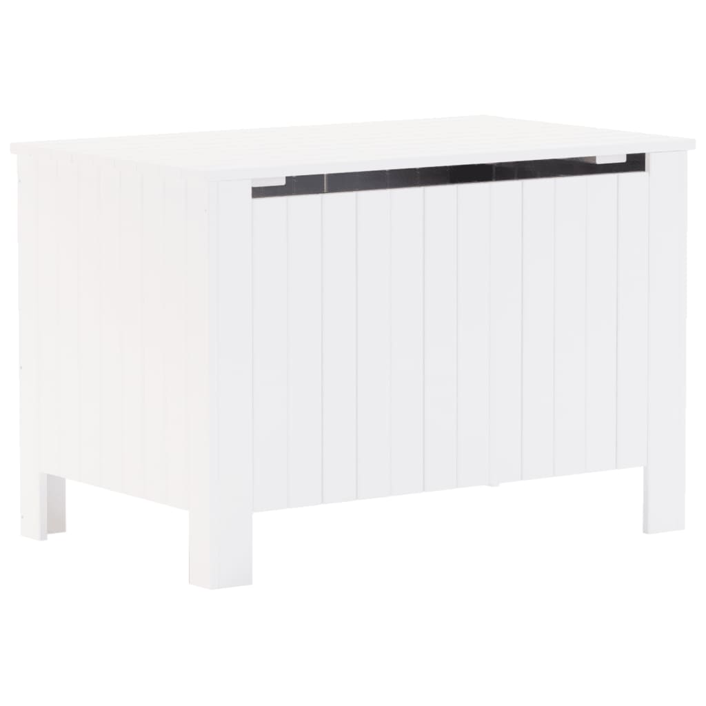 vidaXL Cutie depozitare capac "RANA", alb, 80x49x54 cm, lemn masiv pin