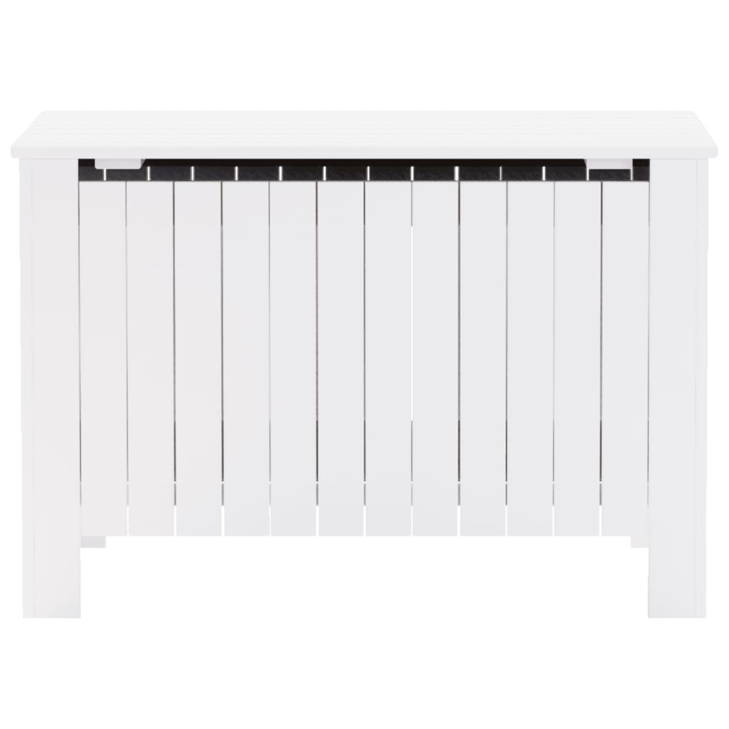 vidaXL Cutie depozitare capac "RANA", alb, 80x49x54 cm, lemn masiv pin