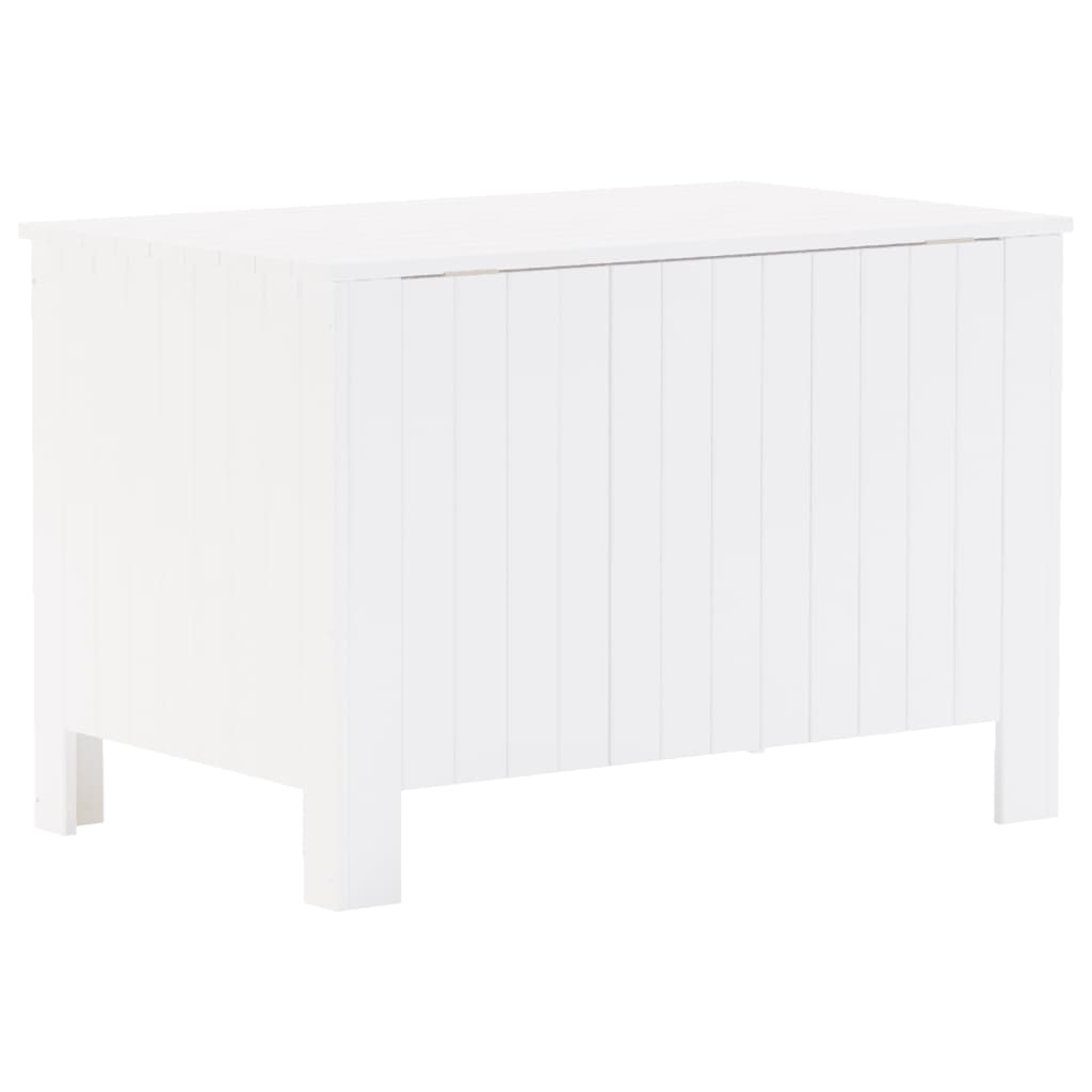 vidaXL Cutie depozitare capac "RANA", alb, 80x49x54 cm, lemn masiv pin