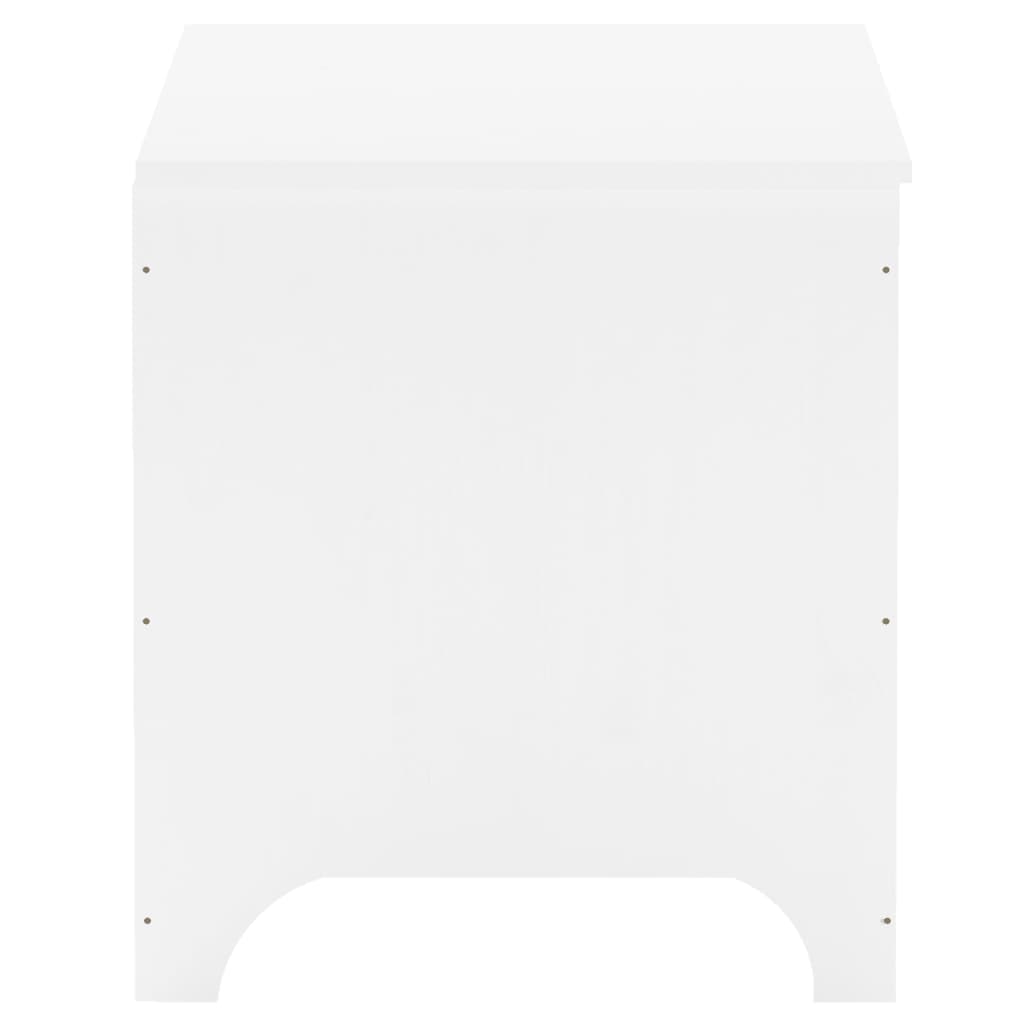 vidaXL Cutie depozitare capac "RANA", alb, 80x49x54 cm, lemn masiv pin vidaXL Cutie depozitare capac "RANA", alb, 80x49x54 cm, lemn masiv pin