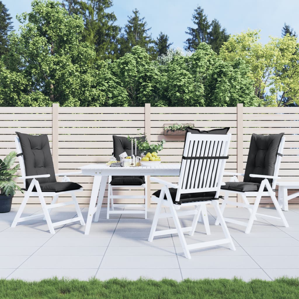 vidaXL Perne scaun cu spătar înalt, 4 buc. antracit 120x50x7 cm textil vidaXL Perne scaun cu spătar înalt, 4 buc. antracit 120x50x7 cm textil