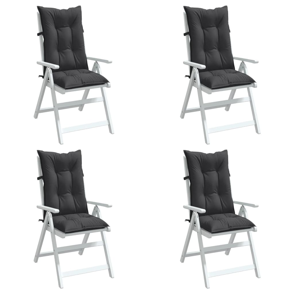 vidaXL Perne scaun cu spătar înalt, 4 buc. antracit 120x50x7 cm textil vidaXL Perne scaun cu spătar înalt, 4 buc. antracit 120x50x7 cm textil