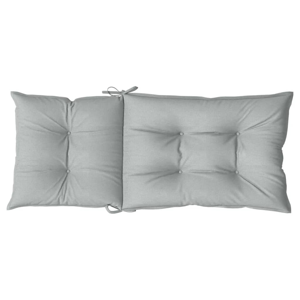 vidaXL Perne scaun cu spătar înalt 2 buc. melanj gri 120x50x7cm textil