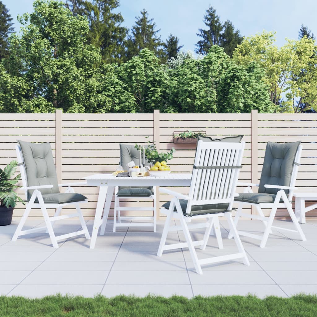 vidaXL Perne scaun cu spătar înalt 4 buc. melanj gri 120x50x7cm textil