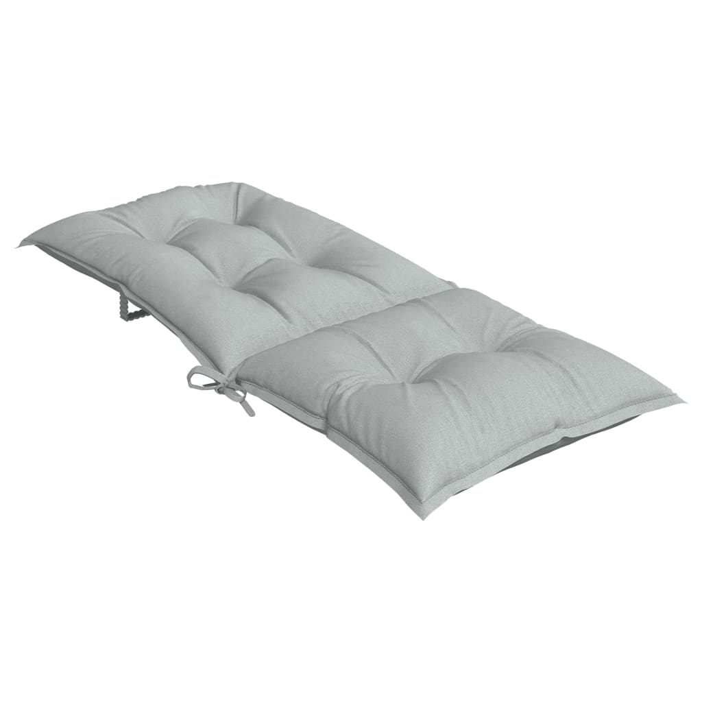 vidaXL Perne scaun cu spătar înalt 4 buc. melanj gri 120x50x7cm textil