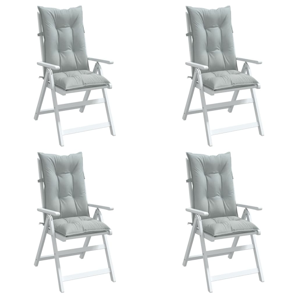 vidaXL Perne scaun cu spătar înalt 4 buc. melanj gri 120x50x7cm textil