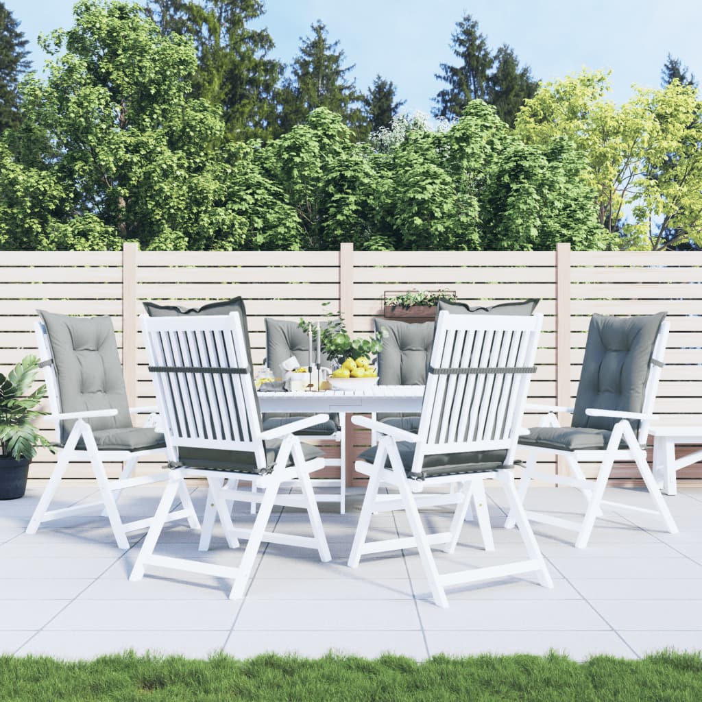 vidaXL Perne scaun cu spătar înalt 6 buc. melanj gri 120x50x7cm textil