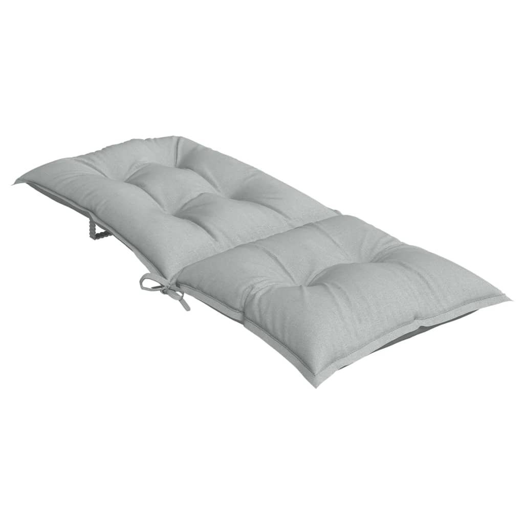 vidaXL Perne scaun cu spătar înalt 6 buc. melanj gri 120x50x7cm textil