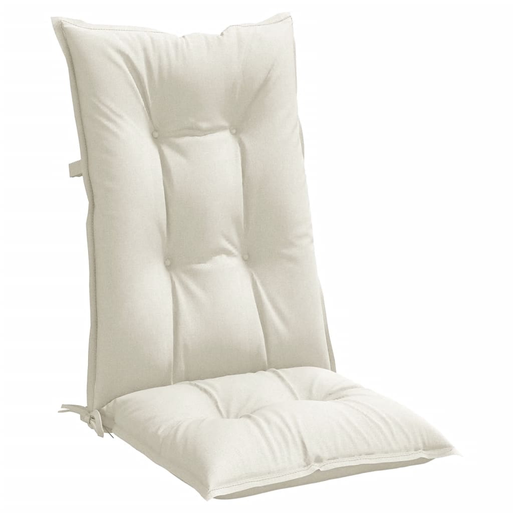 vidaXL Perne scaun spătar înalt, 4 buc. melanj crem 120x50x7 cm textil vidaXL Perne scaun spătar înalt, 4 buc. melanj crem 120x50x7 cm textil