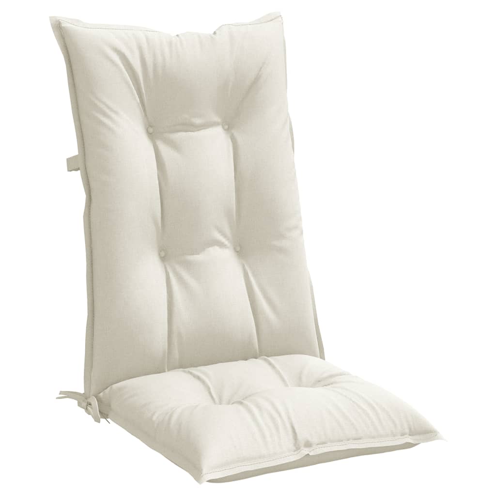 vidaXL Perne scaun spătar înalt, 6 buc. melanj crem 120x50x7 cm textil vidaXL Perne scaun spătar înalt, 6 buc. melanj crem 120x50x7 cm textil