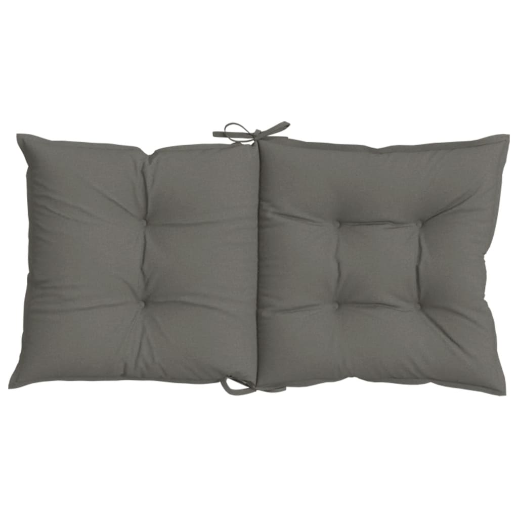 vidaXL Perne scaun cu spătar scund 2 buc. melanj gri 100x50x7cm textil vidaXL Perne scaun cu spătar scund 2 buc. melanj gri 100x50x7cm textil