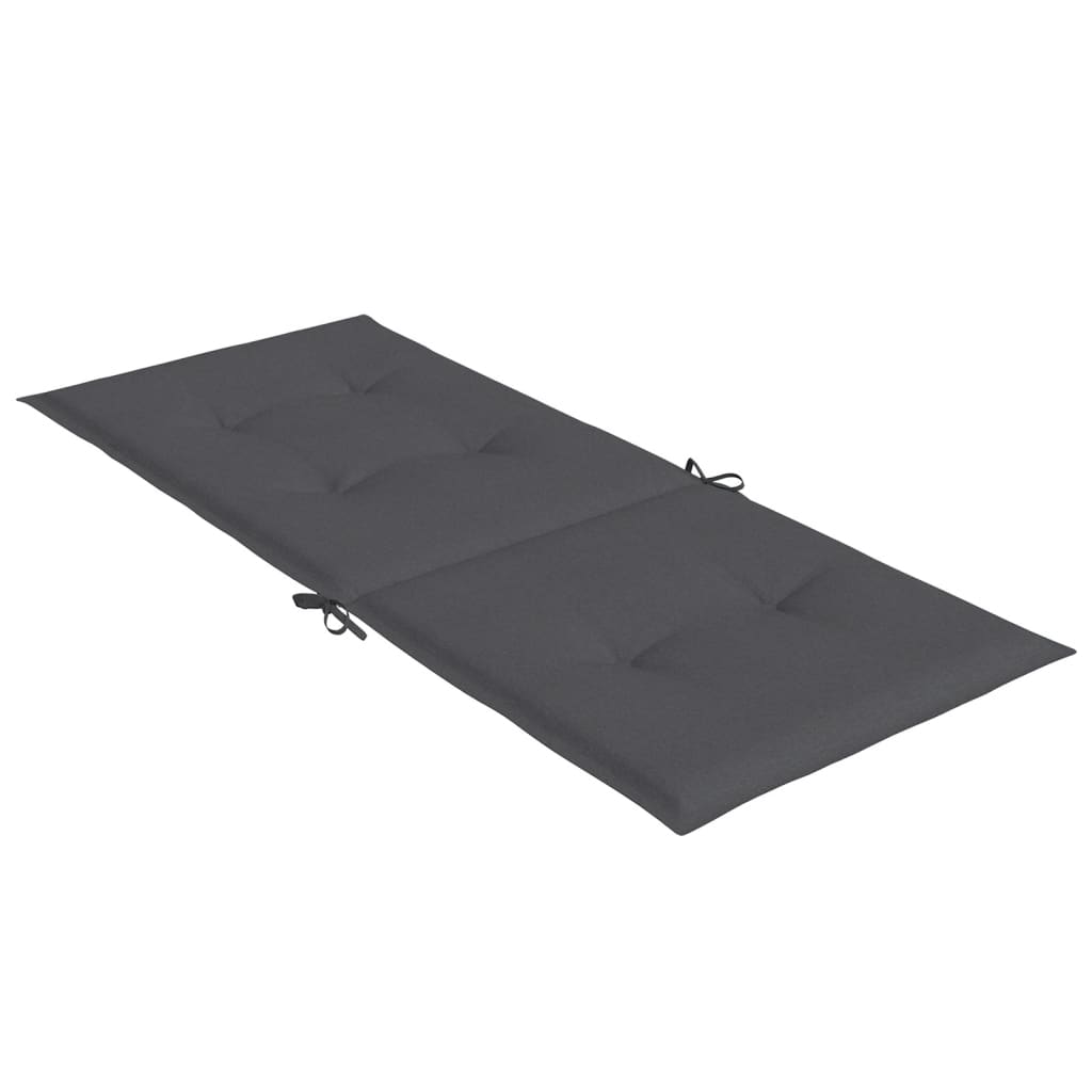 vidaXL Perne scaun cu spătar înalt, 2 buc. antracit 120x50x4 cm textil