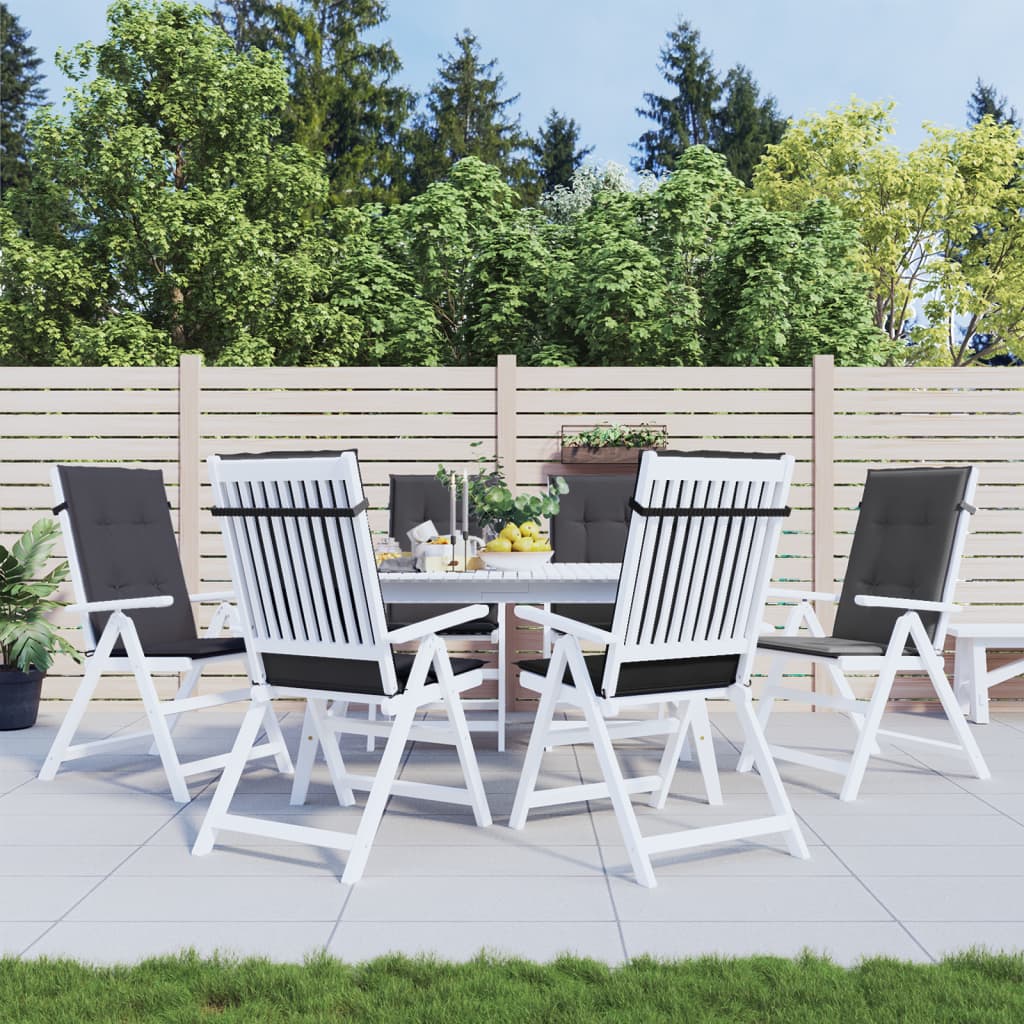 vidaXL Perne scaun cu spătar înalt, 6 buc. antracit 120x50x4 cm textil vidaXL Perne scaun cu spătar înalt, 6 buc. antracit 120x50x4 cm textil