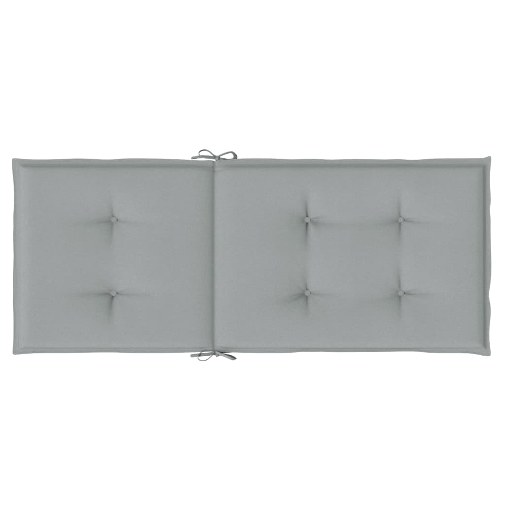 vidaXL Perne scaun cu spătar înalt 2 buc. melanj gri 120x50x4cm textil