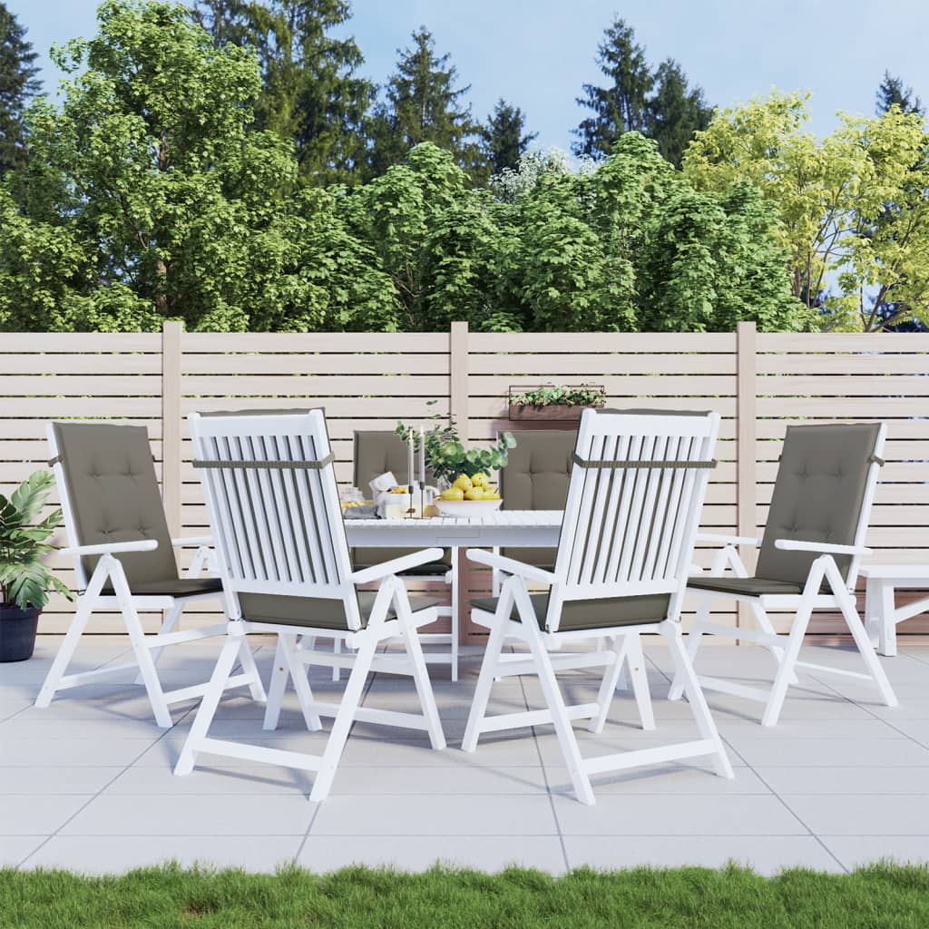 vidaXL Perne scaun cu spătar înalt 6 buc. melanj gri 120x50x4cm textil