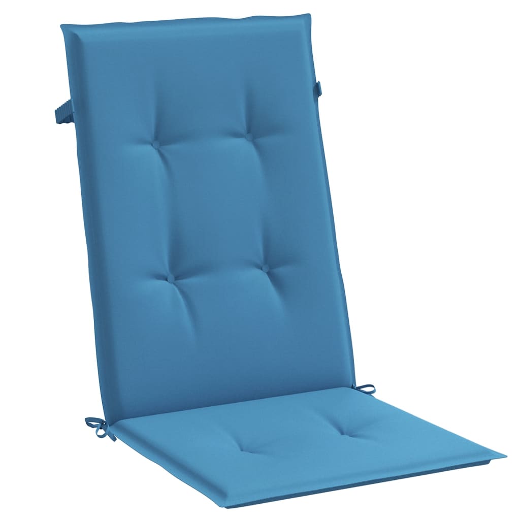 vidaXL Perne scaun spătar înalt 6buc melanj albastru 120x50x4cm textil