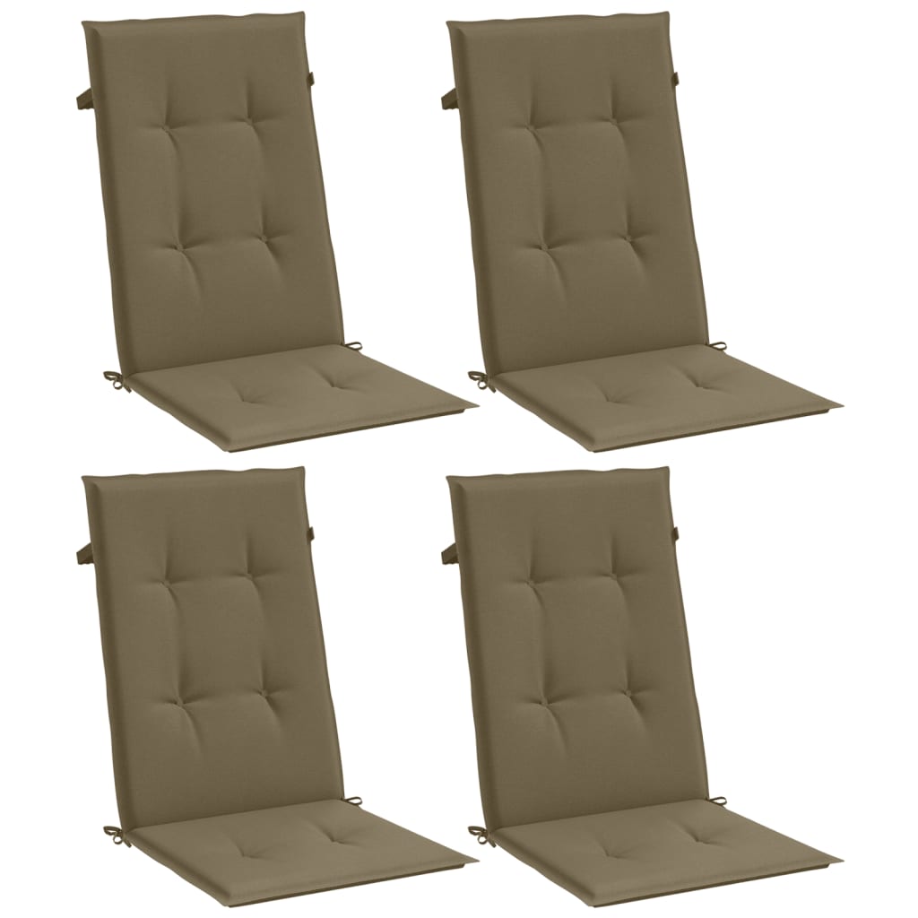 vidaXL Perne scaun spătar înalt 4buc melanj gri taupe120x50x4cm textil vidaXL Perne scaun spătar înalt 4buc melanj gri taupe120x50x4cm textil