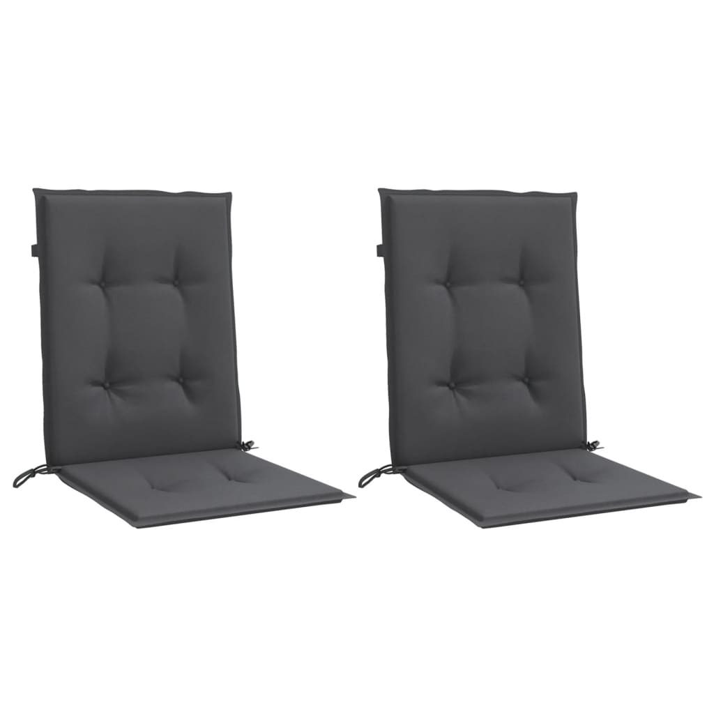 vidaXL Perne scaun spătar mic 2 buc. melanj antracit 100x50x4cm textil vidaXL Perne scaun spătar mic 2 buc. melanj antracit 100x50x4cm textil