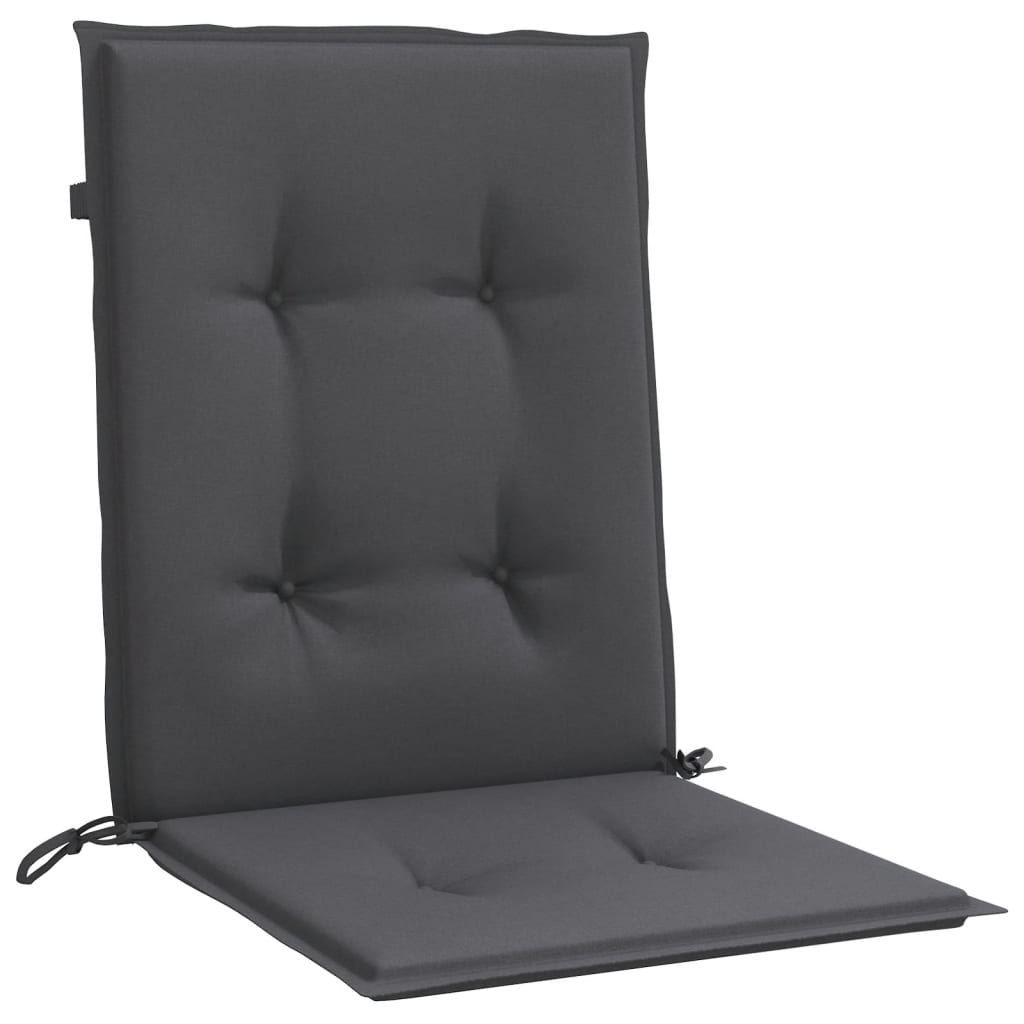 vidaXL Perne scaun spătar mic 2 buc. melanj antracit 100x50x4cm textil vidaXL Perne scaun spătar mic 2 buc. melanj antracit 100x50x4cm textil