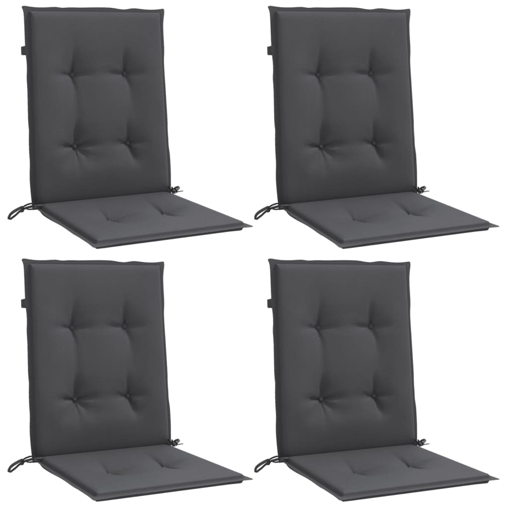 vidaXL Perne scaun spătar mic 4 buc. melanj antracit 100x50x4cm textil vidaXL Perne scaun spătar mic 4 buc. melanj antracit 100x50x4cm textil