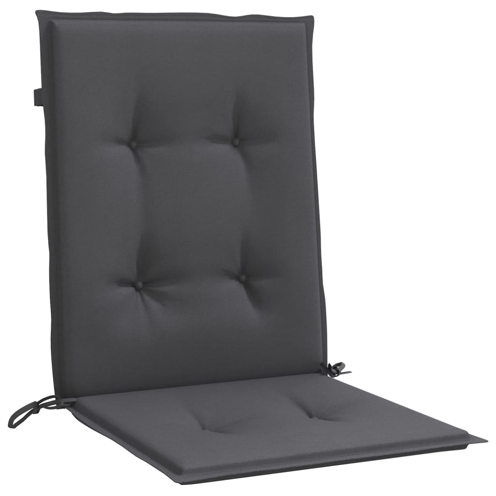 vidaXL Perne scaun spătar mic 4 buc. melanj antracit 100x50x4cm textil vidaXL Perne scaun spătar mic 4 buc. melanj antracit 100x50x4cm textil