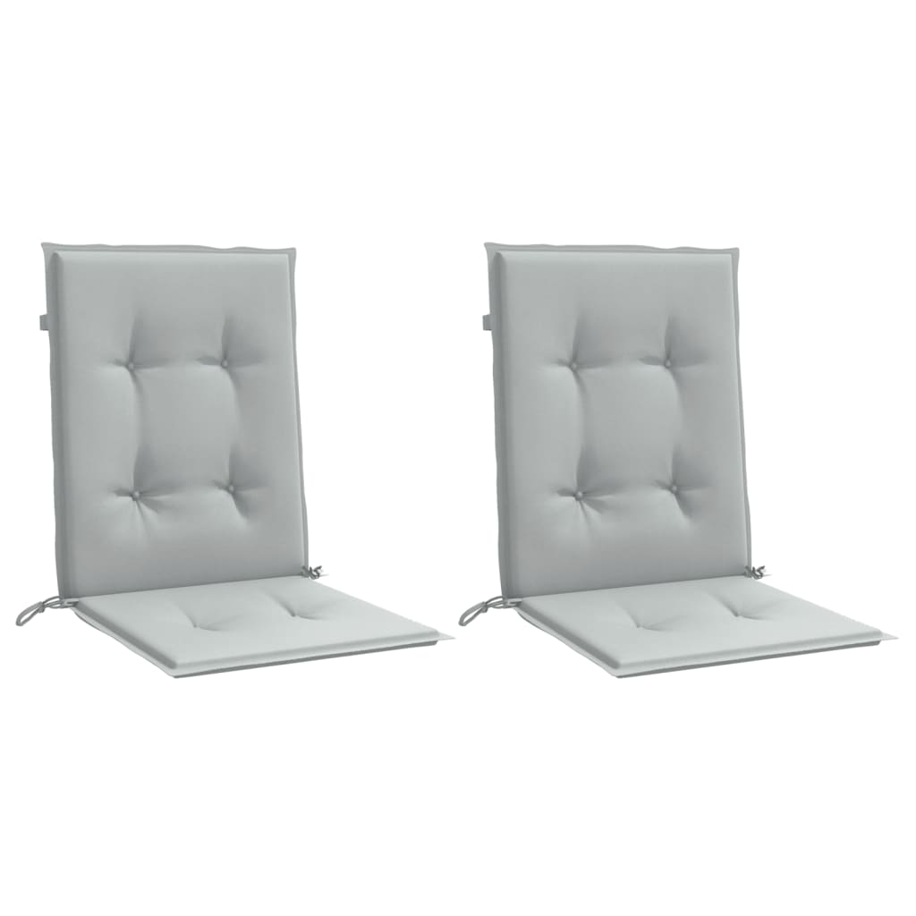 vidaXL Perne scaun cu spătar scund 2 buc. melanj gri 100x50x4cm textil