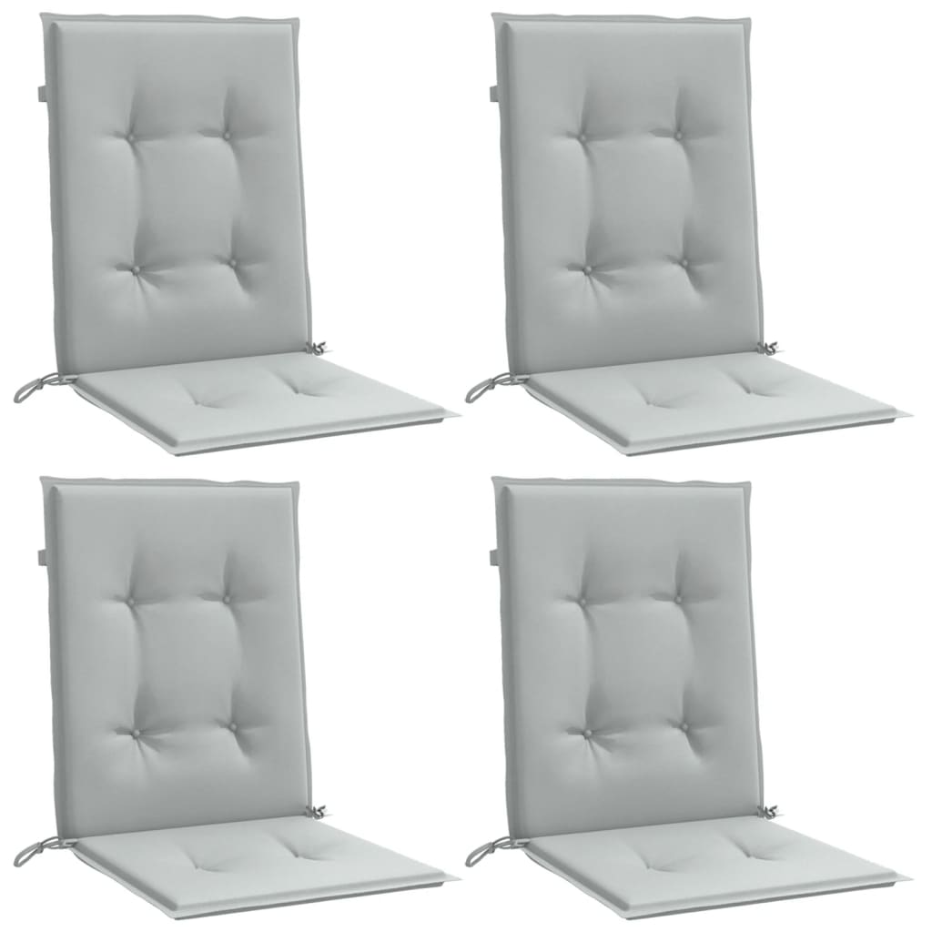 vidaXL Perne scaun cu spătar scund 4 buc. melanj gri 100x50x4cm textil