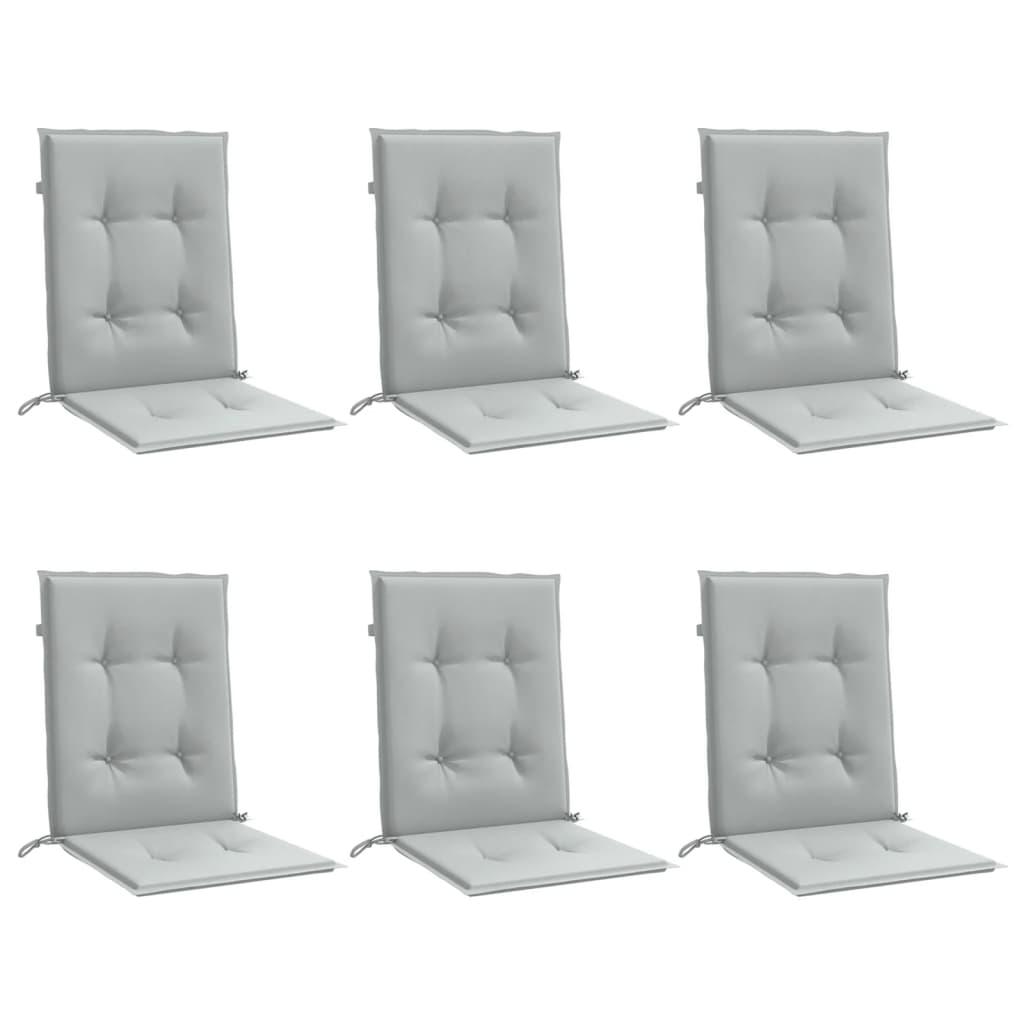 vidaXL Perne scaun cu spătar scund 6 buc. melanj gri 100x50x4cm textil vidaXL Perne scaun cu spătar scund 6 buc. melanj gri 100x50x4cm textil