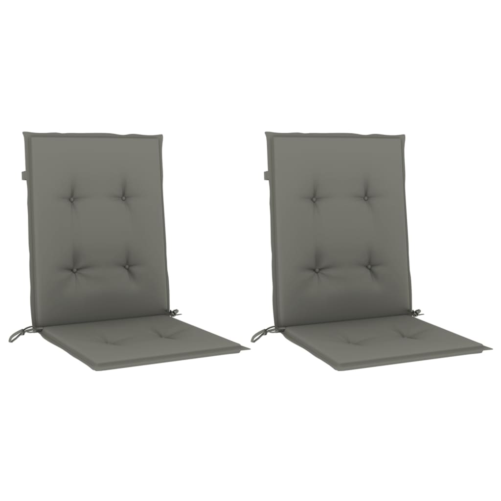 vidaXL Perne scaun cu spătar scund 2 buc. melanj gri 100x50x4cm textil vidaXL Perne scaun cu spătar scund 2 buc. melanj gri 100x50x4cm textil