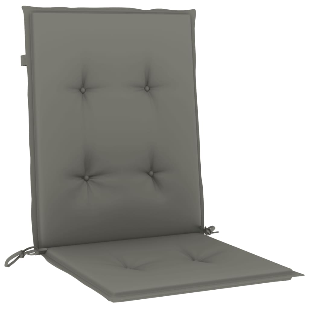 vidaXL Perne scaun cu spătar scund 2 buc. melanj gri 100x50x4cm textil vidaXL Perne scaun cu spătar scund 2 buc. melanj gri 100x50x4cm textil