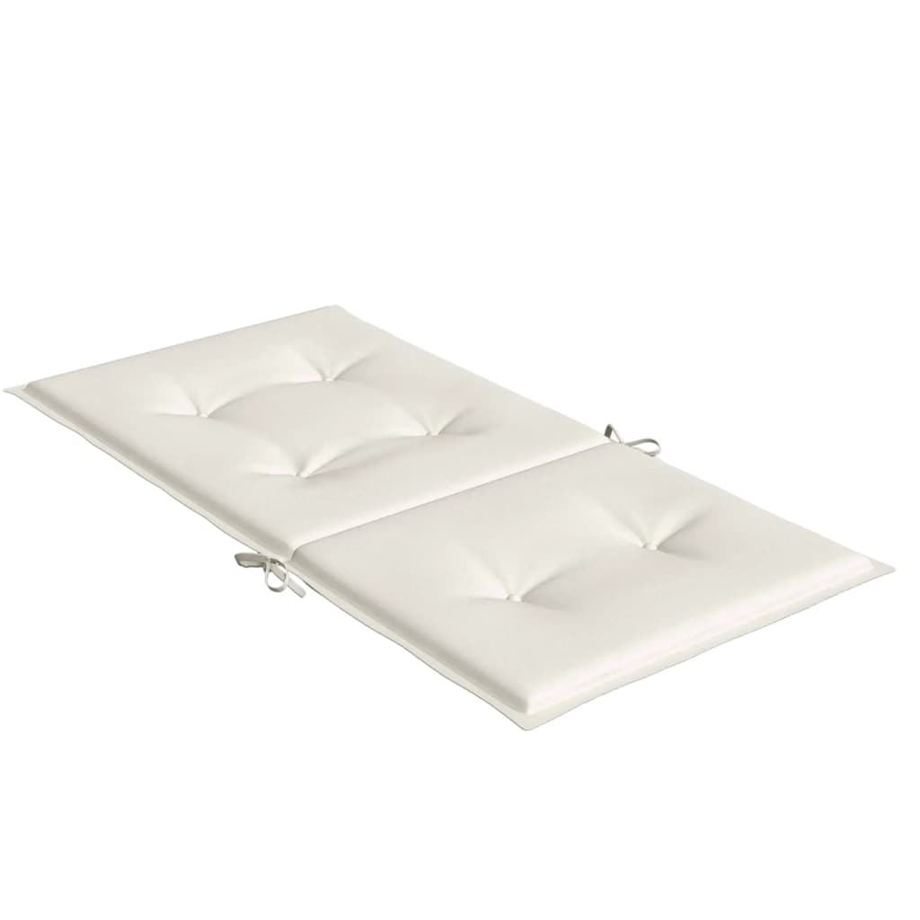 vidaXL Perne scaun cu spătar scund 2buc. melanj crem 100x50x4cm textil