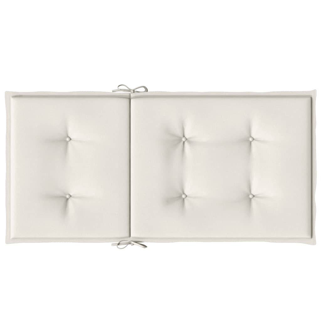 vidaXL Perne scaun cu spătar scund 6buc. melanj crem 100x50x4cm textil