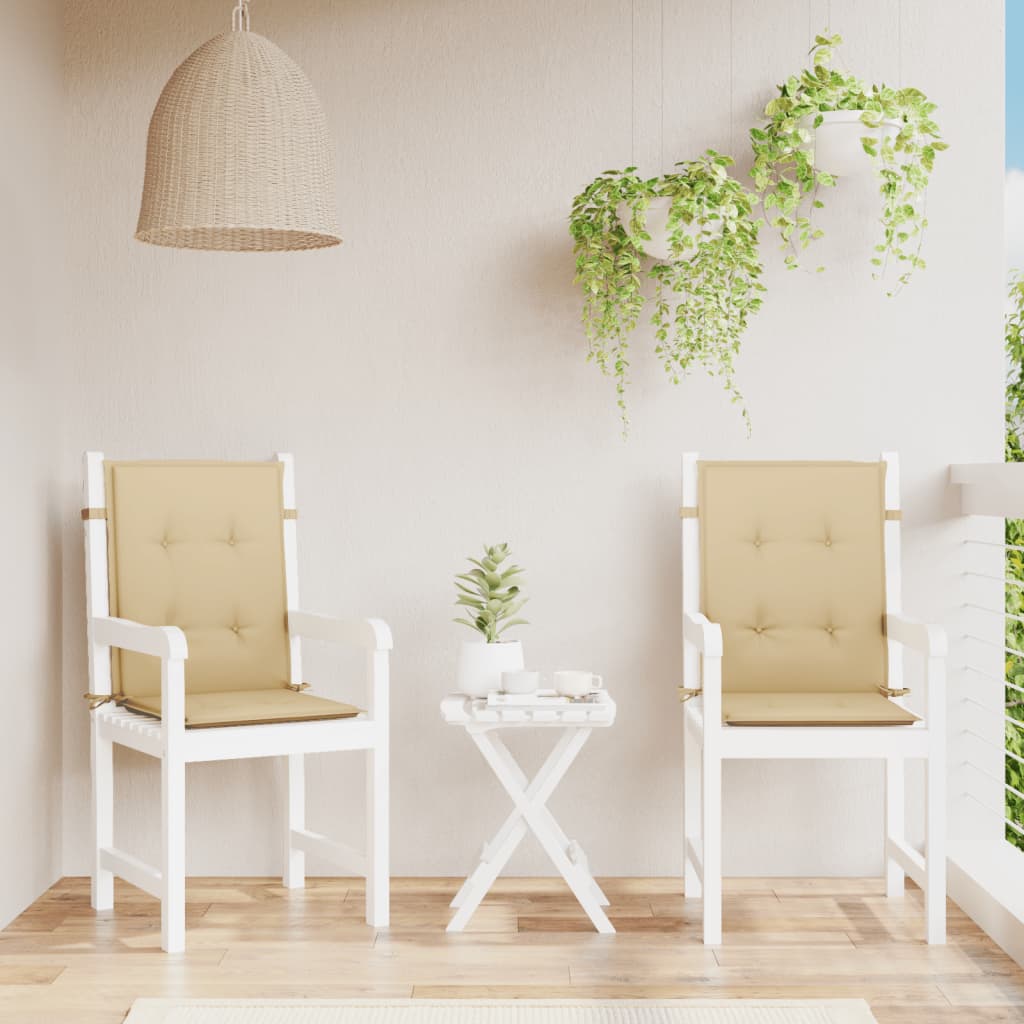 vidaXL Perne scaun cu spătar mic, 2 buc. melanj bej 100x50x4 cm textil vidaXL Perne scaun cu spătar mic, 2 buc. melanj bej 100x50x4 cm textil