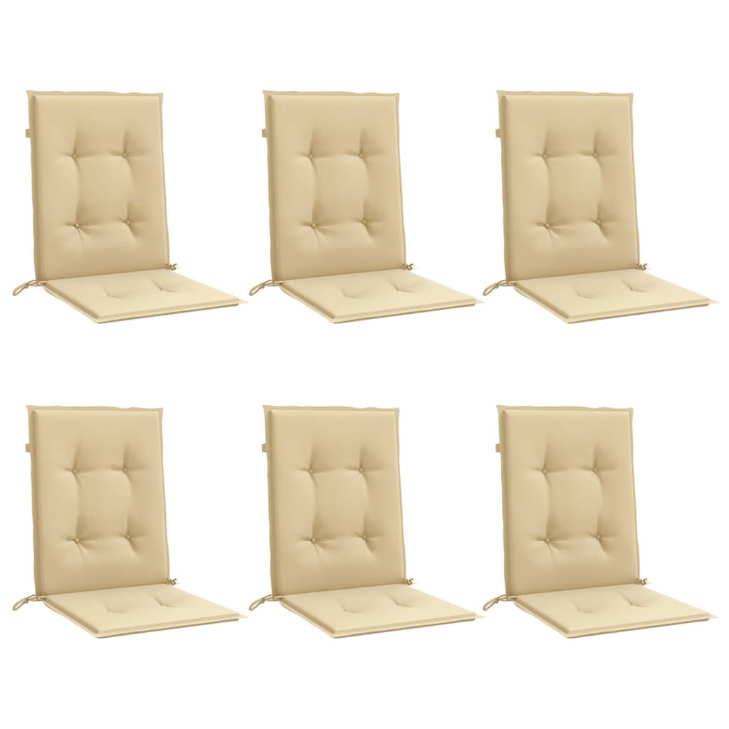 vidaXL Perne scaun cu spătar mic, 6 buc. melanj bej 100x50x4 cm textil vidaXL Perne scaun cu spătar mic, 6 buc. melanj bej 100x50x4 cm textil