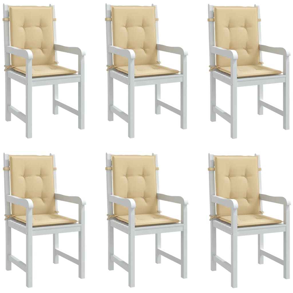 vidaXL Perne scaun cu spătar mic, 6 buc. melanj bej 100x50x4 cm textil vidaXL Perne scaun cu spătar mic, 6 buc. melanj bej 100x50x4 cm textil