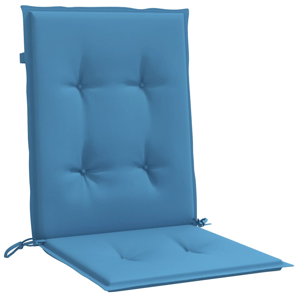 vidaXL Perne scaun spătar mic 2 buc. melanj albastru 100x50x4cm textil
