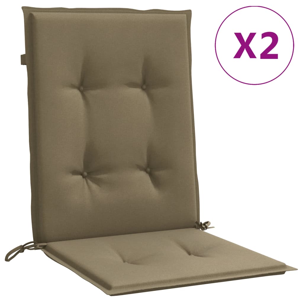 vidaXL Perne scaun cu spătar mic 2 buc. melanj taupe 100x50x4cm textil vidaXL Perne scaun cu spătar mic 2 buc. melanj taupe 100x50x4cm textil