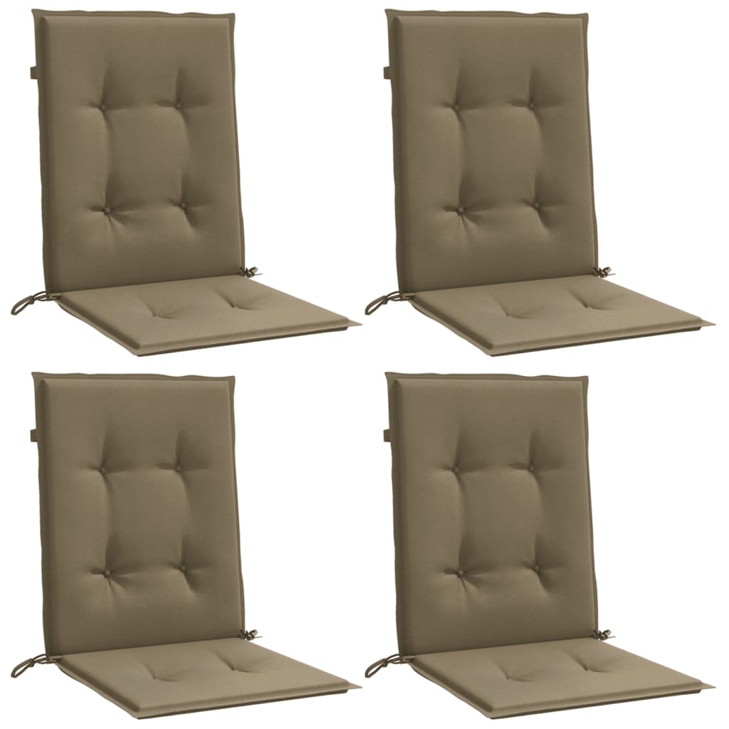 vidaXL Perne scaun cu spătar mic 4 buc. melanj taupe 100x50x4cm textil vidaXL Perne scaun cu spătar mic 4 buc. melanj taupe 100x50x4cm textil