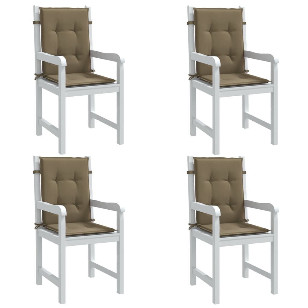 vidaXL Perne scaun cu spătar mic 4 buc. melanj taupe 100x50x4cm textil vidaXL Perne scaun cu spătar mic 4 buc. melanj taupe 100x50x4cm textil