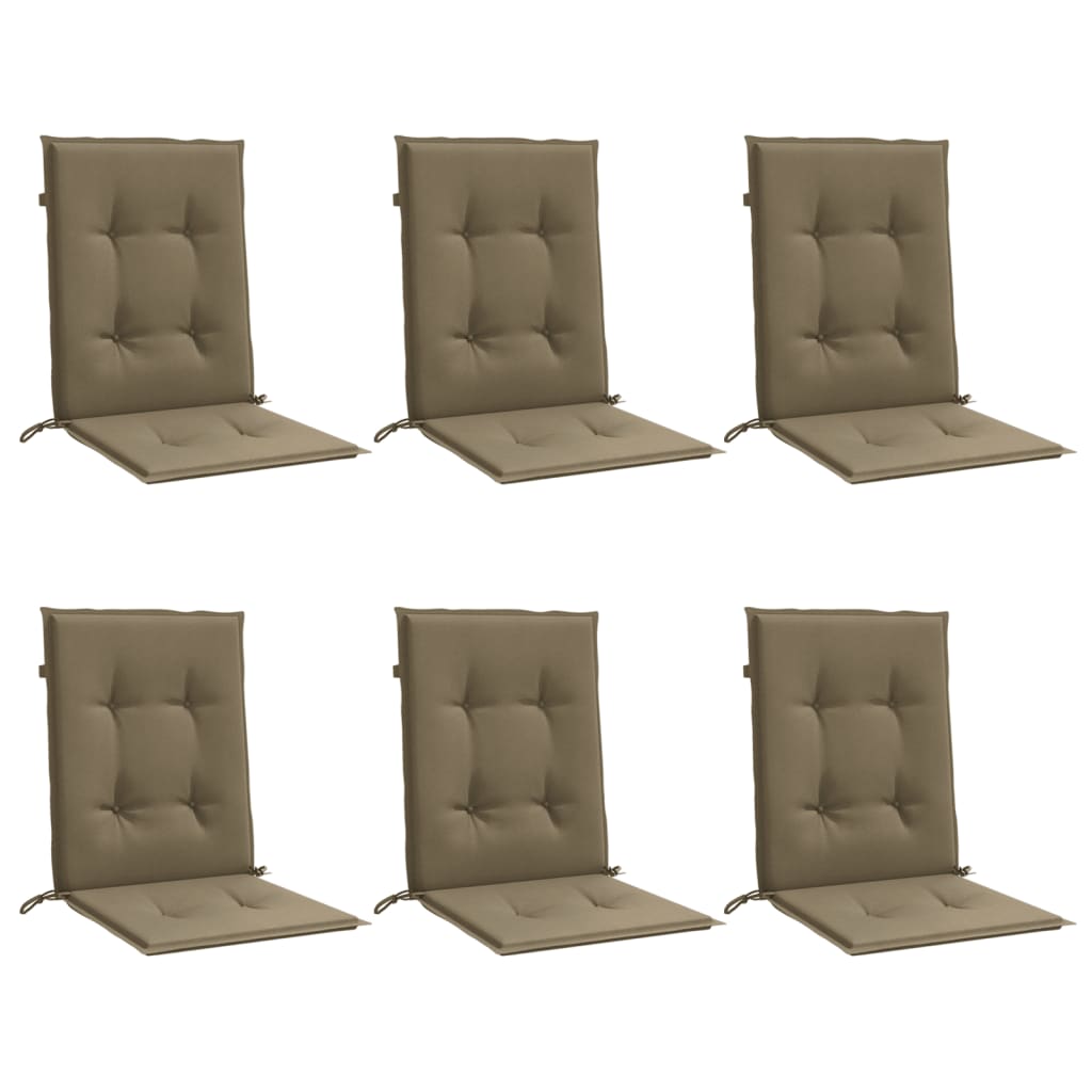 vidaXL Perne scaun cu spătar mic 6 buc. melanj taupe 100x50x4cm textil vidaXL Perne scaun cu spătar mic 6 buc. melanj taupe 100x50x4cm textil