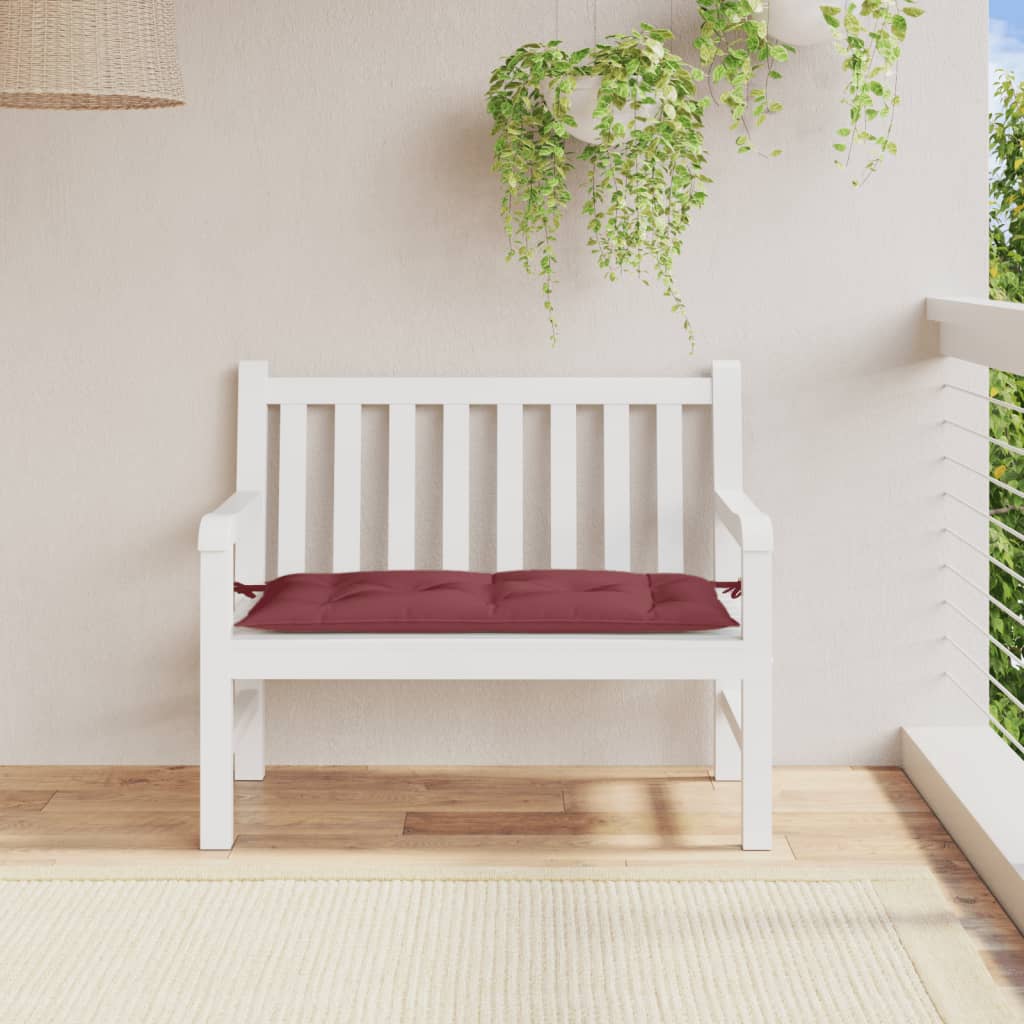 vidaXL Pernă bancă de grădină, melanj roșu vin, 100x50x7 cm, textil vidaXL Pernă bancă de grădină, melanj roșu vin, 100x50x7 cm, textil